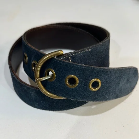 Coach | Accessories | Coach Gold And Blue Leather Belt With 